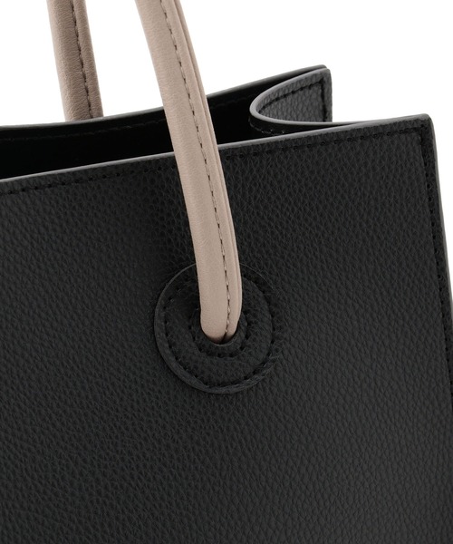 LE SOUK HOLIDAY(ルスークホリデー)の「配色合皮BAG(トートバッグ・レディース・ベージュ/ブラック・フリー)」の5枚目の写真