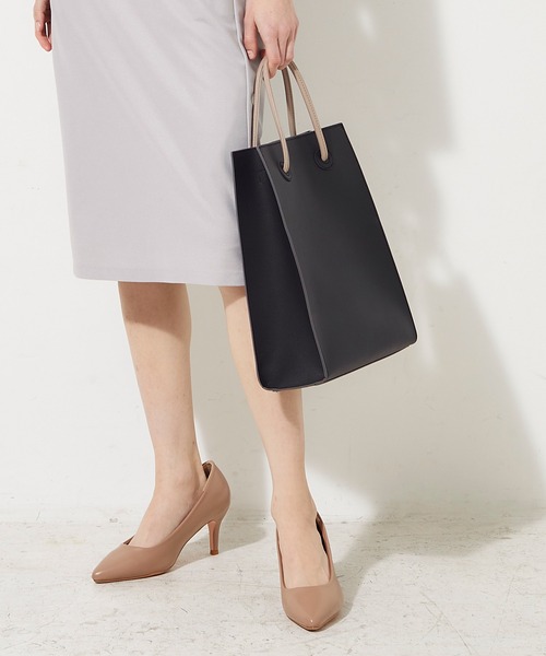 LE SOUK HOLIDAY(ルスークホリデー)の「配色合皮BAG(トートバッグ・レディース・ベージュ/ブラック・フリー)」の16枚目の写真