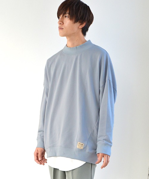 MinoriTY（マイノリティ）の「スウェット ビッグシルエット ドルマンスリーブ 長袖トレーナー 春服 冬服（スウェット・メンズ・アイボリー/ブルー/パープル/モカ/チャコール/グリーン/グレー系その他/ネイビー・FREE）」の3枚目の写真