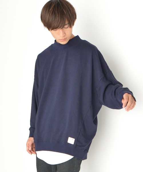 MinoriTY（マイノリティ）の「スウェット ビッグシルエット ドルマンスリーブ 長袖トレーナー 春服 冬服（スウェット・メンズ・アイボリー/ブルー/パープル/モカ/チャコール/グリーン/グレー系その他/ネイビー・FREE）」の6枚目の写真
