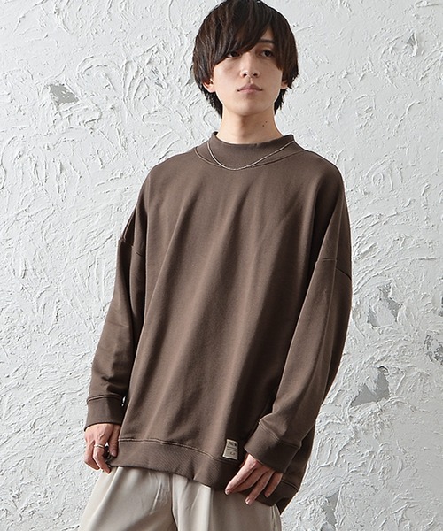 MinoriTY（マイノリティ）の「スウェット ビッグシルエット ドルマンスリーブ 長袖トレーナー 春服 冬服（スウェット・メンズ・アイボリー/ブルー/パープル/モカ/チャコール/グリーン/グレー系その他/ネイビー・FREE）」の18枚目の写真