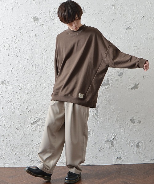 MinoriTY（マイノリティ）の「スウェット ビッグシルエット ドルマンスリーブ 長袖トレーナー 春服 冬服（スウェット・メンズ・アイボリー/ブルー/パープル/モカ/チャコール/グリーン/グレー系その他/ネイビー・FREE）」の11枚目の写真