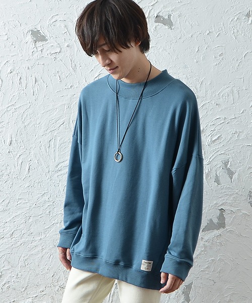 MinoriTY（マイノリティ）の「スウェット ビッグシルエット ドルマンスリーブ 長袖トレーナー 春服 冬服（スウェット・メンズ・アイボリー/ブルー/パープル/モカ/チャコール/グリーン/グレー系その他/ネイビー・FREE）」の9枚目の写真