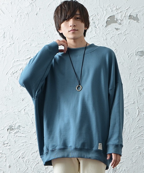 MinoriTY（マイノリティ）の「スウェット ビッグシルエット ドルマンスリーブ 長袖トレーナー 春服 冬服（スウェット・メンズ・アイボリー/ブルー/パープル/モカ/チャコール/グリーン/グレー系その他/ネイビー・FREE）」の16枚目の写真