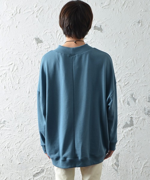 MinoriTY（マイノリティ）の「スウェット ビッグシルエット ドルマンスリーブ 長袖トレーナー 春服 冬服（スウェット・メンズ・アイボリー/ブルー/パープル/モカ/チャコール/グリーン/グレー系その他/ネイビー・FREE）」の20枚目の写真