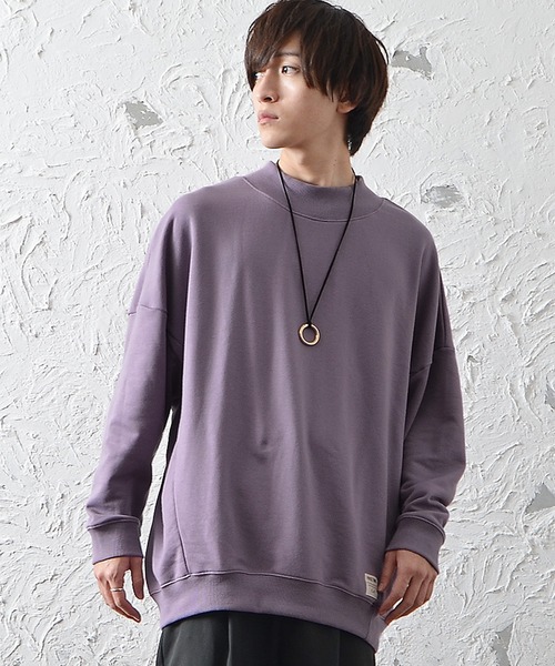 MinoriTY（マイノリティ）の「スウェット ビッグシルエット ドルマンスリーブ 長袖トレーナー 春服 冬服（スウェット・メンズ・アイボリー/ブルー/パープル/モカ/チャコール/グリーン/グレー系その他/ネイビー・FREE）」の12枚目の写真