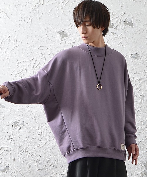 MinoriTY（マイノリティ）の「スウェット ビッグシルエット ドルマンスリーブ 長袖トレーナー 春服 冬服（スウェット・メンズ・アイボリー/ブルー/パープル/モカ/チャコール/グリーン/グレー系その他/ネイビー・FREE）」の10枚目の写真