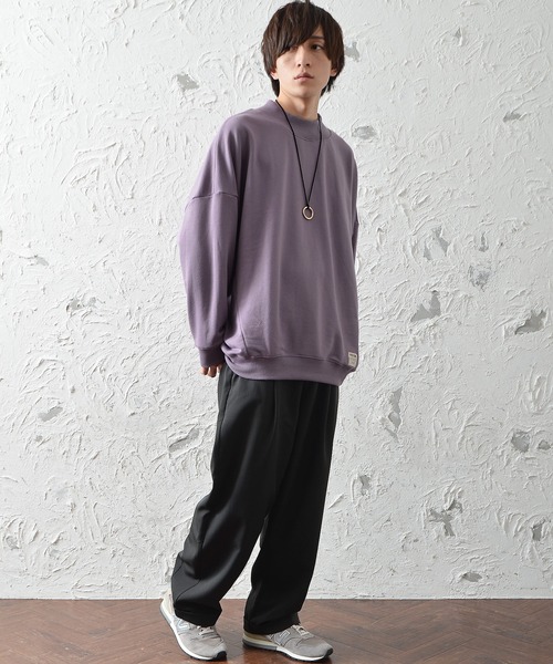 MinoriTY（マイノリティ）の「スウェット ビッグシルエット ドルマンスリーブ 長袖トレーナー 春服 冬服（スウェット・メンズ・アイボリー/ブルー/パープル/モカ/チャコール/グリーン/グレー系その他/ネイビー・FREE）」の17枚目の写真