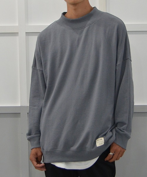 MinoriTY（マイノリティ）の「スウェット ビッグシルエット ドルマンスリーブ 長袖トレーナー 春服 冬服（スウェット・メンズ・アイボリー/ブルー/パープル/モカ/チャコール/グリーン/グレー系その他/ネイビー・FREE）」の22枚目の写真
