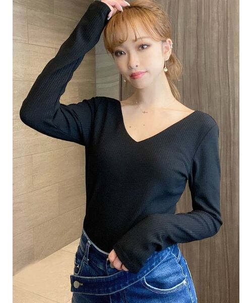 RESEXXY（リゼクシー）の「【IS】バックオープントップス（Tシャツ/カットソー・レディース・ホワイト/ブラック/オレンジ・FREE）」の14枚目の写真