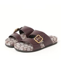【注目】COACH ウーマン ハーロウ バックル茶サンダル箱潰れ 2024-L3-CK1-70900517-02-1.jpg