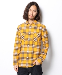 GIORDANO | [GIORDANO]ライオン刺繍フランネルチェックシャツ(シャツ/ブラウス)