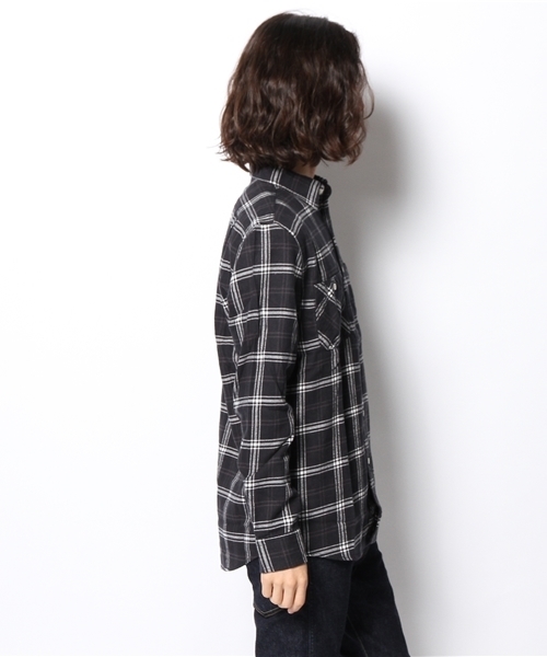 GIORDANO（ジョルダーノ）の「[GIORDANO]ライオン刺繍フランネルチェックシャツ（シャツ/ブラウス・メンズ・ブラック/ブルー/イエロー/レッド・MEDIUM/LARGE/SMALL）」の7枚目の写真