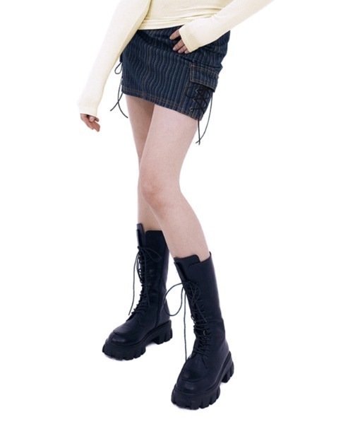 SCULPTOR APPAREL ストライプタイトミニスカート