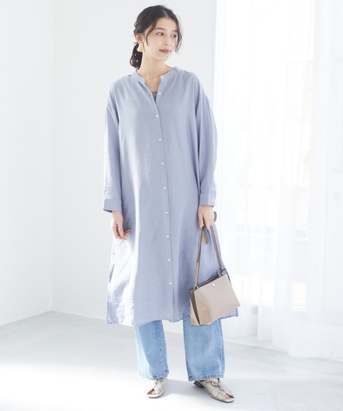 セール バンドカラーシャツワンピース ワンピース Green Parks グリーンパークス のファッション通販 Zozotown