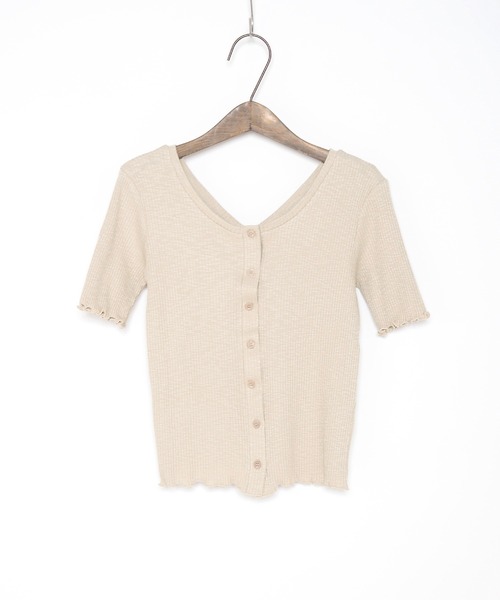 Crisp(クリスプ)の「2wayスラブリブTシャツ(Tシャツ/カットソー・レディース・ベージュ/ミント/アイボリー・FREE)」の22枚目の写真