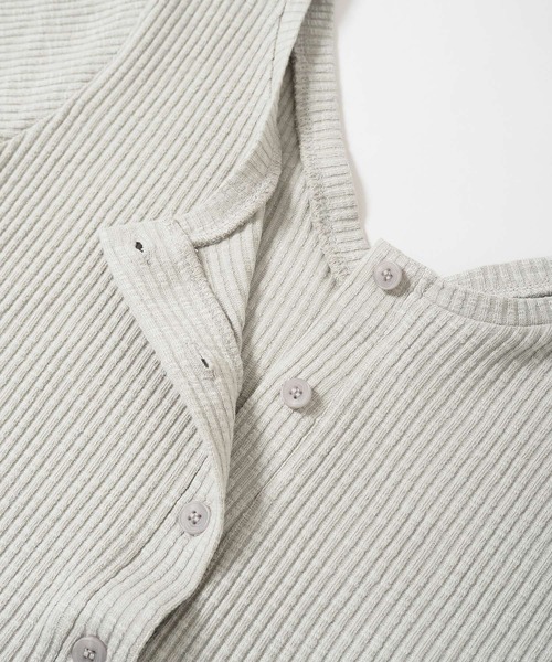 Crisp(クリスプ)の「2wayスラブリブTシャツ(Tシャツ/カットソー・レディース・ベージュ/ミント/アイボリー・FREE)」の18枚目の写真