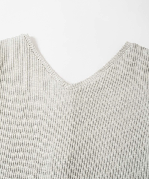 Crisp(クリスプ)の「2wayスラブリブTシャツ(Tシャツ/カットソー・レディース・ベージュ/ミント/アイボリー・FREE)」の12枚目の写真