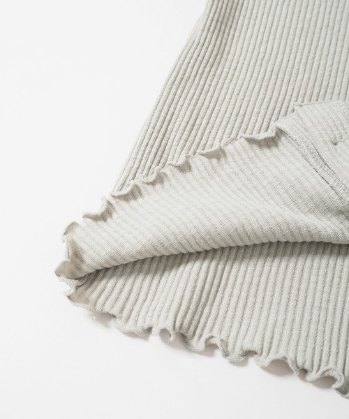 Crisp(クリスプ)の「2wayスラブリブTシャツ(Tシャツ/カットソー・レディース・ベージュ/ミント/アイボリー・FREE)」の15枚目の写真