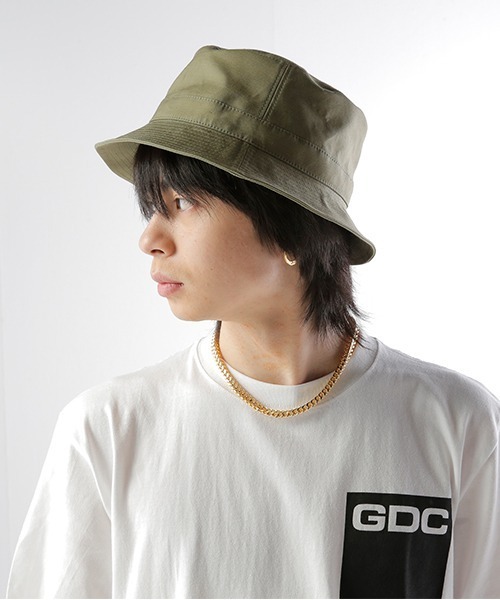 GDC（ジーディーシー）の「LOGO BUCKET HAT（ハット・メンズ・ホワイト/ブラック/カーキ・FREE）」の14枚目の写真