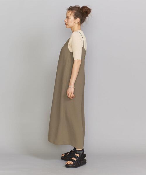 BEAUTY&YOUTH UNITED ARROWS（ビューティーアンドユースユナイテッドアローズ）の「BY ドビークロスキャミワンピース（ワンピース・レディース・オレンジ/オリーブ・SMALL/MEDIUM）」の4枚目の写真