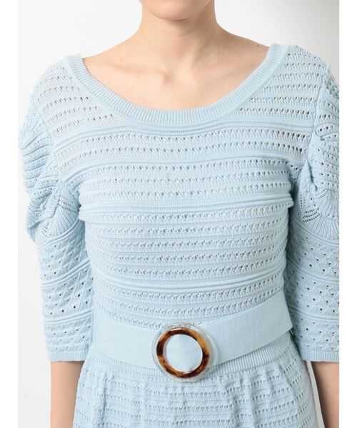 dazzlin（ダズリン）の「クロシェ切替マーメイドワンピース（ワンピース・レディース・ブラウン/オフホワイト/オレンジ/ブルー・FREE）」の10枚目の写真