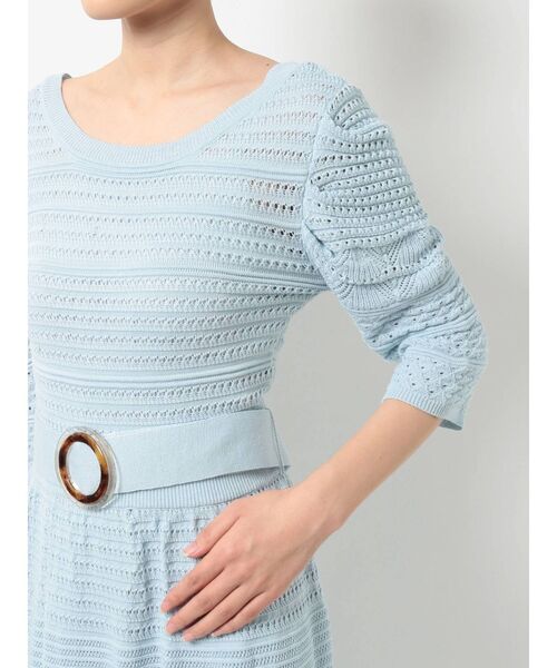 dazzlin（ダズリン）の「クロシェ切替マーメイドワンピース（ワンピース・レディース・ブラウン/オフホワイト/オレンジ/ブルー・FREE）」の16枚目の写真