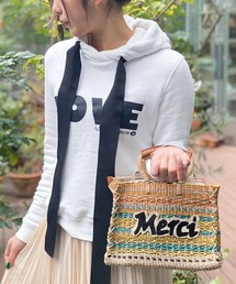 【a-jolie/アジョリー】メッセージロゴインナーバッグ付きスクエアカゴバッグ