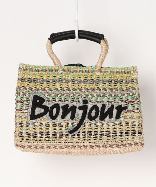 a-jolie（アジョリー）の「【a-jolie/アジョリー】メッセージロゴインナーバッグ付きスクエアカゴバッグ（かごバッグ・レディース・ピンク/グリーン/ブラック/イエロー・FREE）」の17枚目の写真