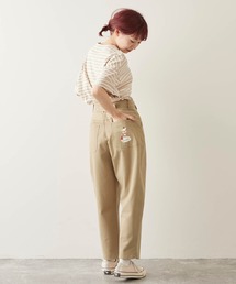 【timecapsule】「パフェと女の子」プリント刺繍入りバックベルトパンツ