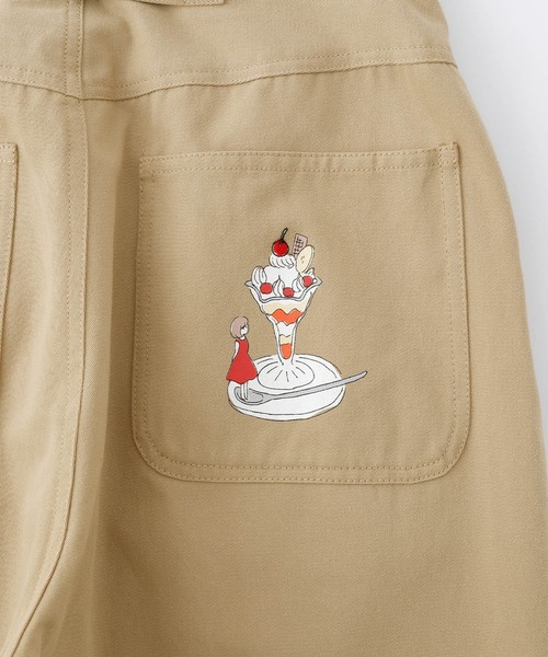timecapsule(タイムカプセル)の「【timecapsule】「パフェと女の子」プリント刺繍入りバックベルトパンツ(その他パンツ・レディース・チャコールグレー/ベージュ/アイボリー・FREE)」の12枚目の写真