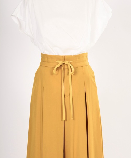 BDONNA（ビドンナ）の「エコフィルビエラ　ウエストゴムワイドパンツ（その他パンツ・レディース・ベージュ/イエロー・MEDIUM）」の5枚目の写真