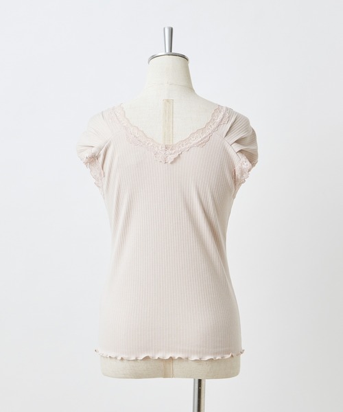 one after another NICE CLAUP（ワンアフターアナザーナイスクラップ）の「レースギャザータンクトップ（タンクトップ・レディース・オフホワイト/ブラック/ベージュ/ミント・FREE）」の18枚目の写真