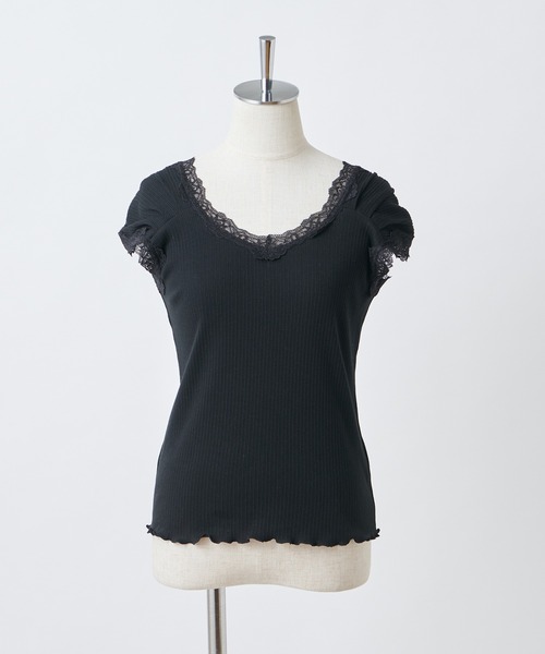 one after another NICE CLAUP（ワンアフターアナザーナイスクラップ）の「レースギャザータンクトップ（タンクトップ・レディース・オフホワイト/ブラック/ベージュ/ミント・FREE）」の15枚目の写真