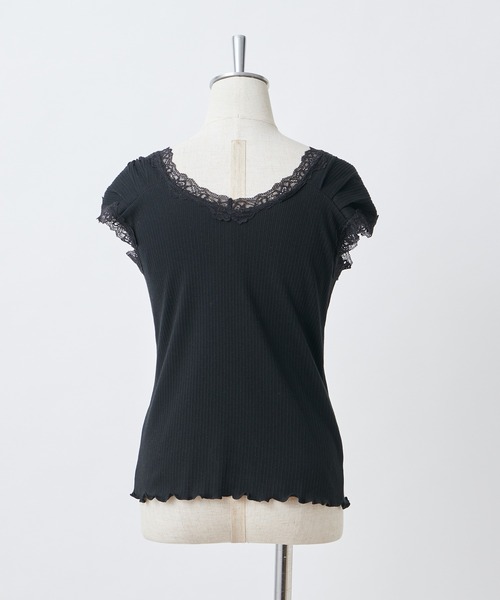 one after another NICE CLAUP（ワンアフターアナザーナイスクラップ）の「レースギャザータンクトップ（タンクトップ・レディース・オフホワイト/ブラック/ベージュ/ミント・FREE）」の7枚目の写真