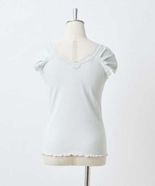 one after another NICE CLAUP（ワンアフターアナザーナイスクラップ）の「レースギャザータンクトップ（タンクトップ・レディース・オフホワイト/ブラック/ベージュ/ミント・FREE）」の16枚目の写真