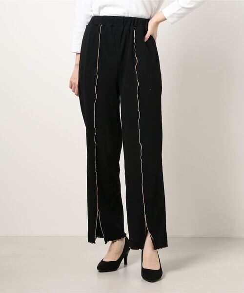 UNRELISH(アンレリッシュ)の「スリットメロウリブカットパンツ(その他パンツ・レディース・ピンク/ブラック/ダークグリーン・MEDIUM)」の6枚目の写真