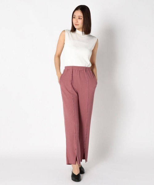 UNRELISH(アンレリッシュ)の「スリットメロウリブカットパンツ(その他パンツ・レディース・ピンク/ブラック/ダークグリーン・MEDIUM)」の11枚目の写真