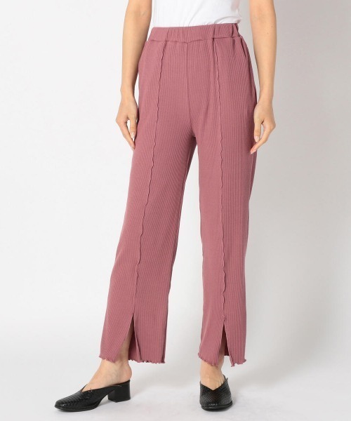 UNRELISH(アンレリッシュ)の「スリットメロウリブカットパンツ(その他パンツ・レディース・ピンク/ブラック/ダークグリーン・MEDIUM)」の12枚目の写真