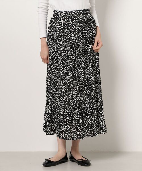 koe(コエ)の「ダルメシアン柄ワッシャー加工スカート*(スカート・レディース・ブラック・FREE)」の1枚目の写真