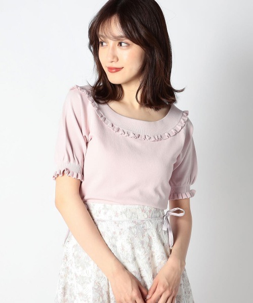 LODISPOTTO（ロディスポット）の「プリティバックシャンニット（ニット/セーター・レディース・ホワイト/ピンク/ネイビー・MEDIUM）」の7枚目の写真