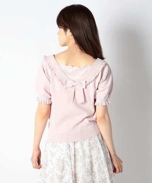 LODISPOTTO（ロディスポット）の「プリティバックシャンニット（ニット/セーター・レディース・ホワイト/ピンク/ネイビー・MEDIUM）」の10枚目の写真