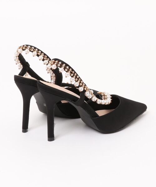 【Jasmine】パールストーンハイヒールパンプス ヒール9cm (SS)（パンプス）
