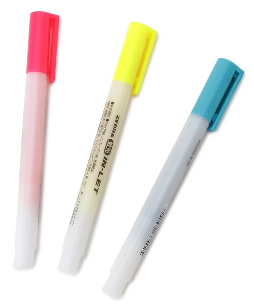 PINK-latte（ピンクラテ）の「ゼブラ ピンクラテロゴ入り蛍光ペン3本SET（ステーショナリー・キッズ・ホワイト系その他7・00）」の3枚目の写真