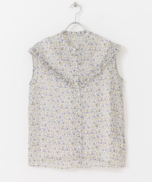 URBAN RESEARCH（アーバンリサーチ）の「ノースリーブ楊柳フリルブラウス（シャツ/ブラウス・レディース・ブラック/ホワイト系その他/ブラック系その他/ライトベージュ・FREE）」の17枚目の写真