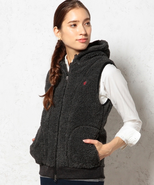 GYMPHLEX（ジムフレックス）の「▼▼▼Gymphlex BOA PL HOOD ベスト（ベスト・レディース・オフホワイト/ダークグレー・フリー）」の2枚目の写真