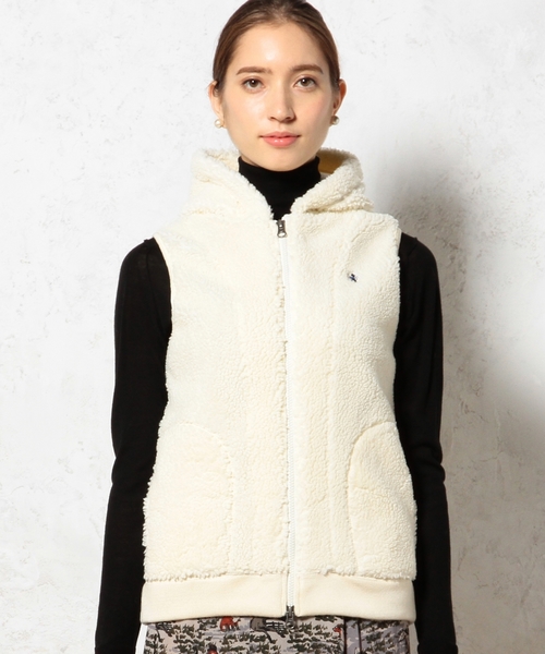 GYMPHLEX（ジムフレックス）の「▼▼▼Gymphlex BOA PL HOOD ベスト（ベスト・レディース・オフホワイト/ダークグレー・フリー）」の4枚目の写真