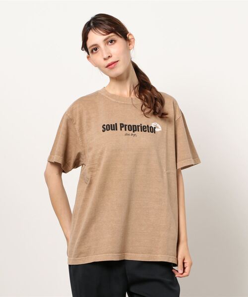 N.（N. Natural Beauty Basic）（エヌエヌナチュラルビューティーベーシック）の「【ＧＯＯＤ　ＲＯＣＫ　ＳＰＥＥＤ】ロベルタベイリーＴ（Tシャツ/カットソー・レディース・ブラウン・MEDIUM）」の4枚目の写真