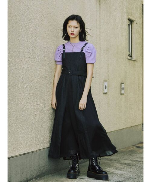 jouetie（ジュエティ）の「スイッチジャンパードレス（ワンピース・レディース・アイボリー/ブラック/インディゴブルー/その他1・MEDIUM）」の3枚目の写真