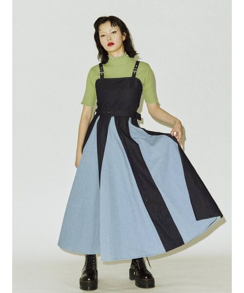 jouetie（ジュエティ）の「スイッチジャンパードレス（ワンピース・レディース・アイボリー/ブラック/インディゴブルー/その他1・MEDIUM）」の9枚目の写真